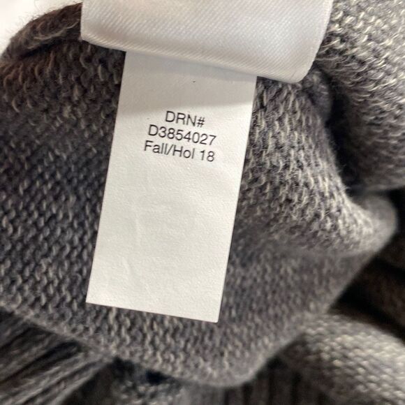 Eddie Bauer 1/4 Zip Pullover Marled Cotton Sweater Grey Tall‎ Large - Picture 15 of 16